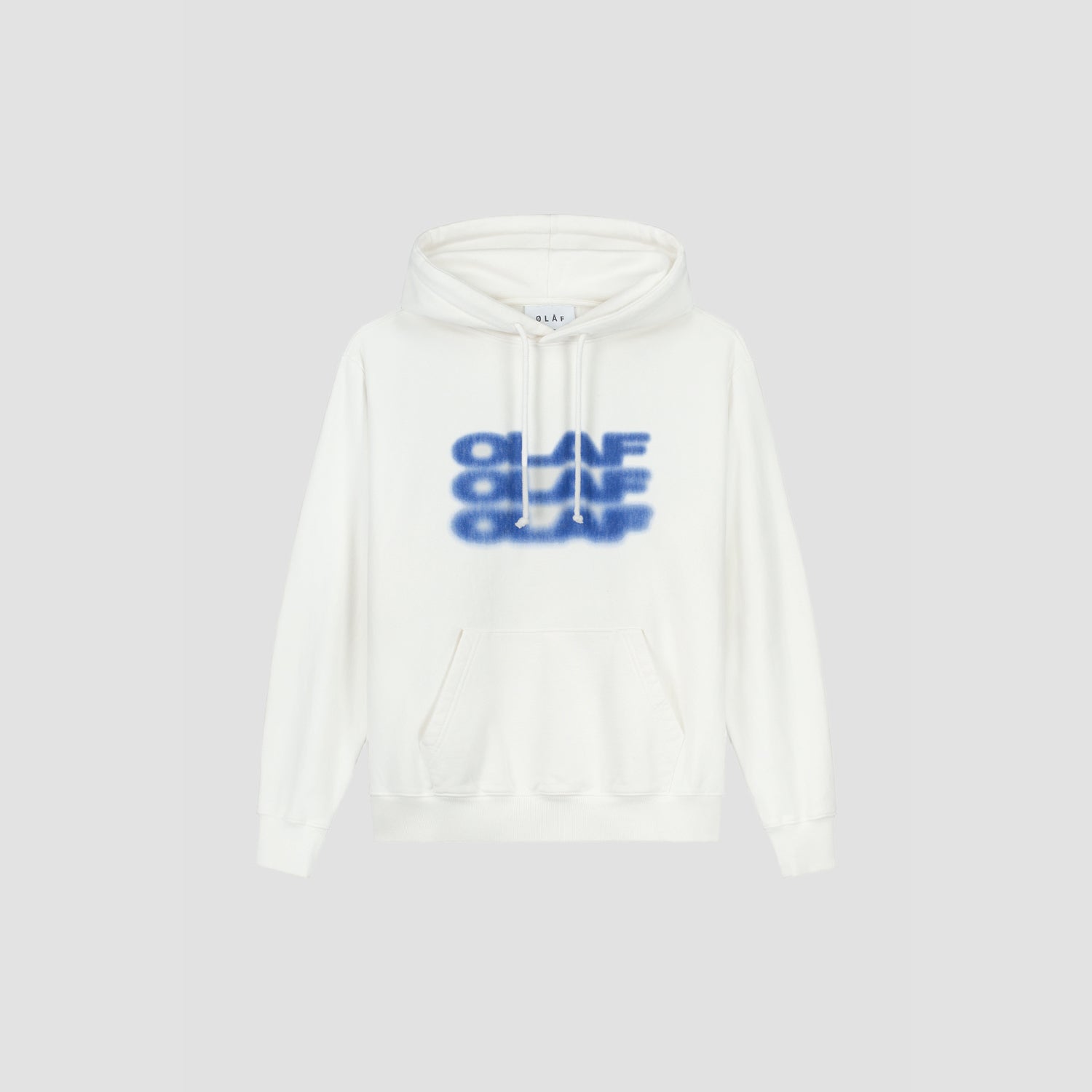 Blur Logo Hoodie - White