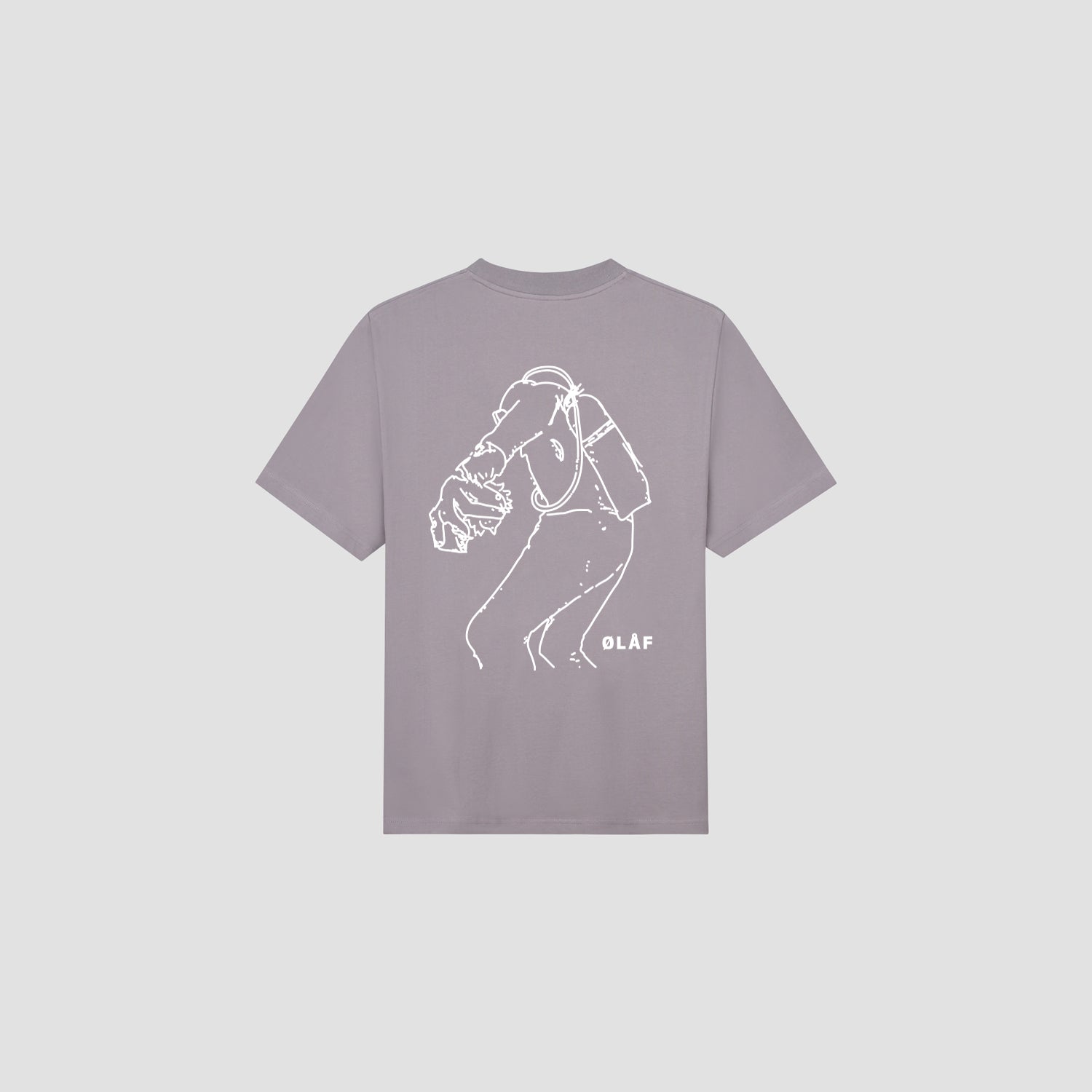 Diver Outline Tee - Stone Grey