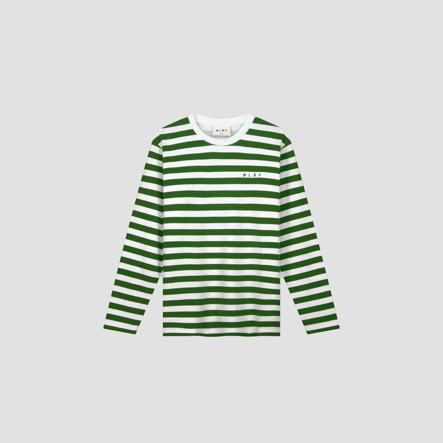 Stripe LS Tee - White / Washed Green