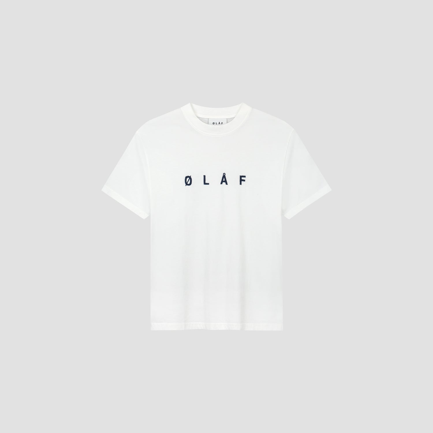 Sans Embroidered Tee - Optical White