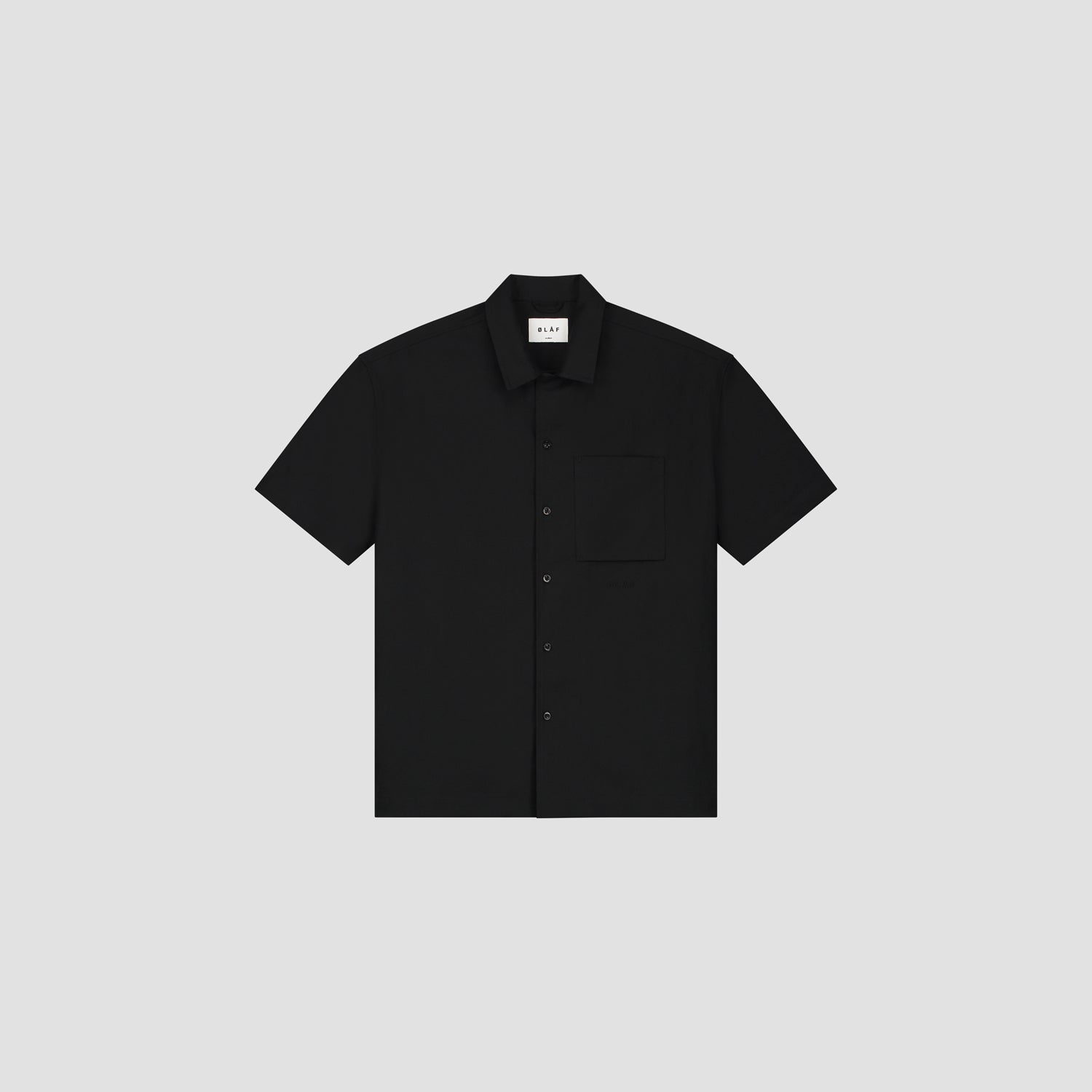 Cotton Linen SS Shirt - Black