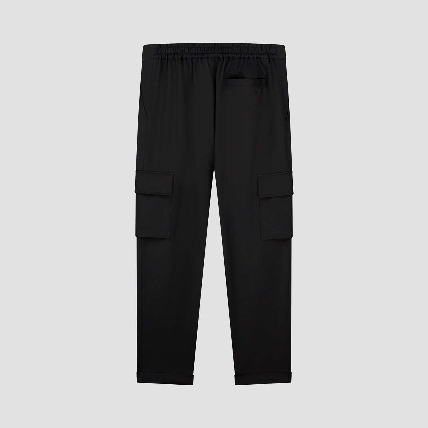 Slim Elasticated Cargo Trousers - Black