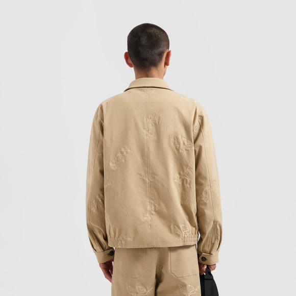 Twill Embro Baracuta - Khaki