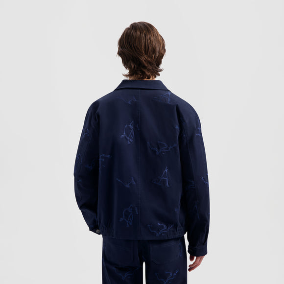 Twill Embro Baracuta - Navy