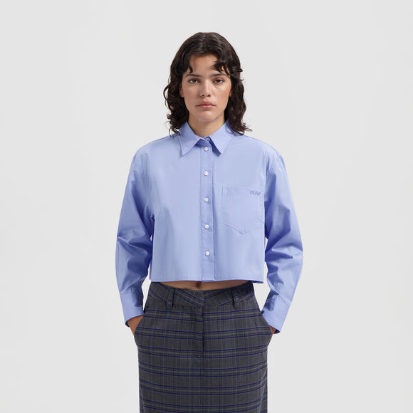 WMN Crop Shirt - Blue