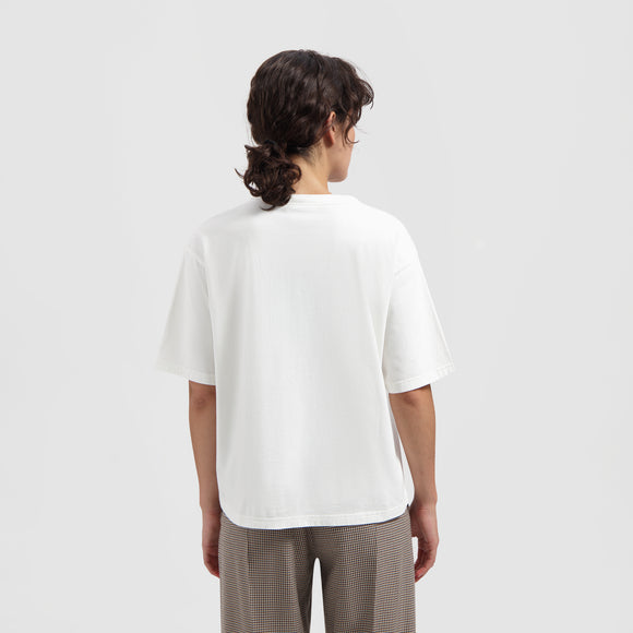 WMN Stencil Boxy Tee - Off White