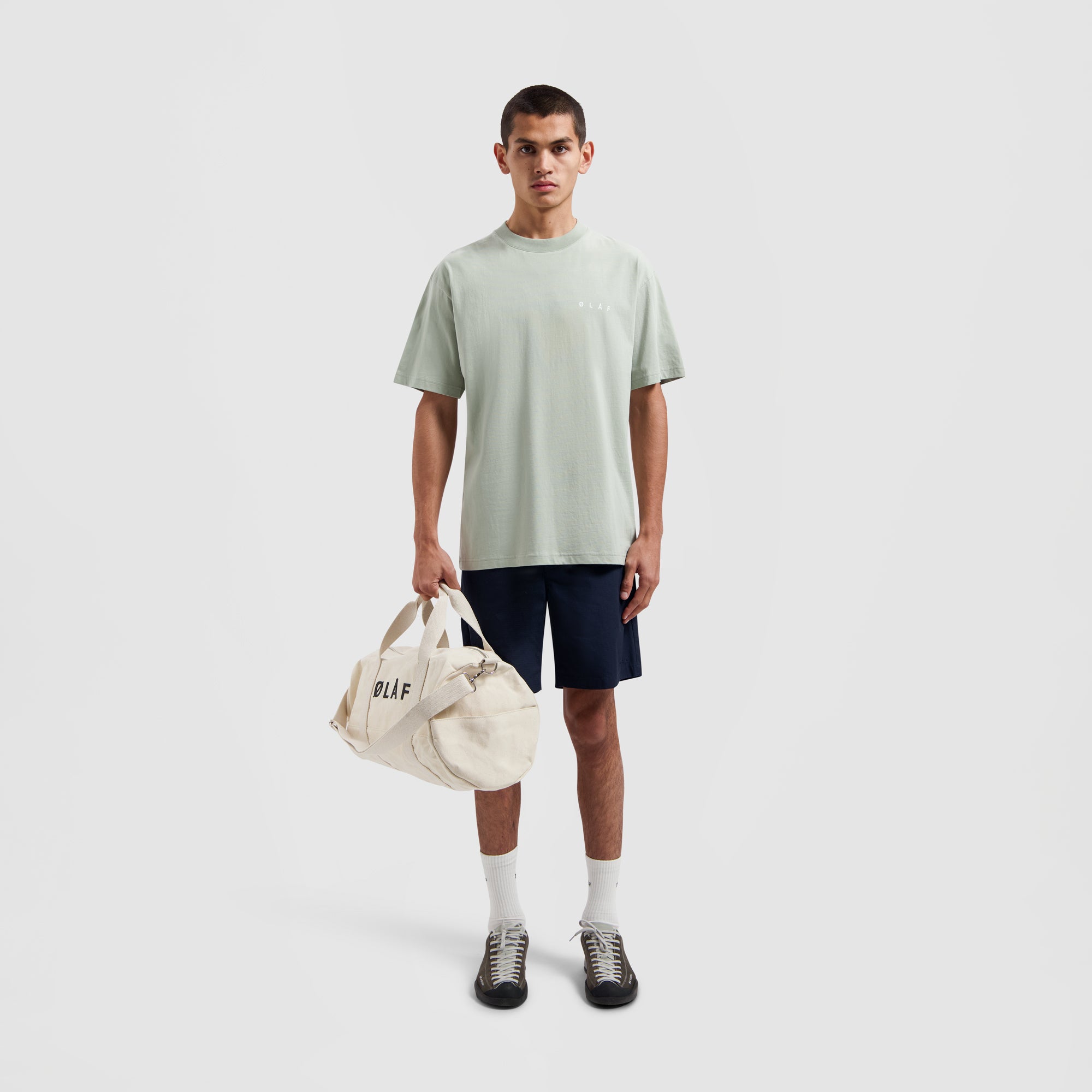 Pixelated Face Tee - Pale Green