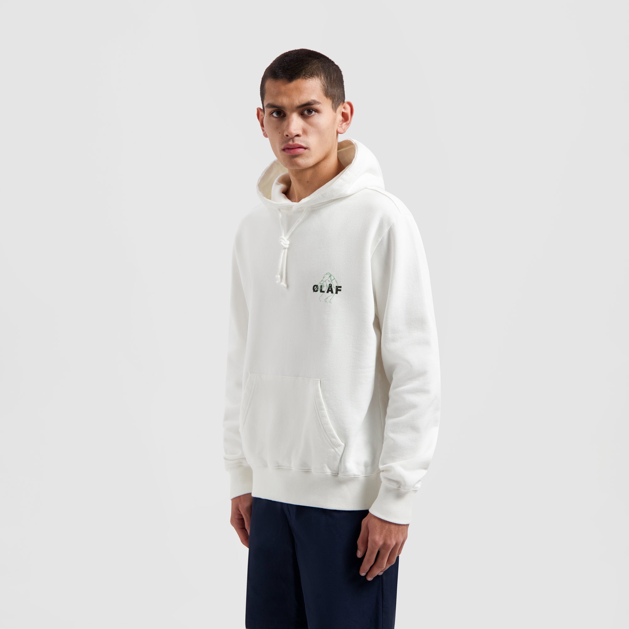 Diver Outline Hoodie - White
