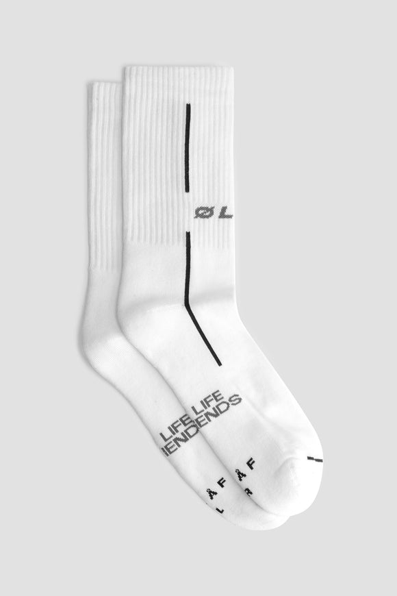 Sporty Socks - White / Black