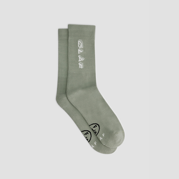 Triple Italic Socks - Sage / White