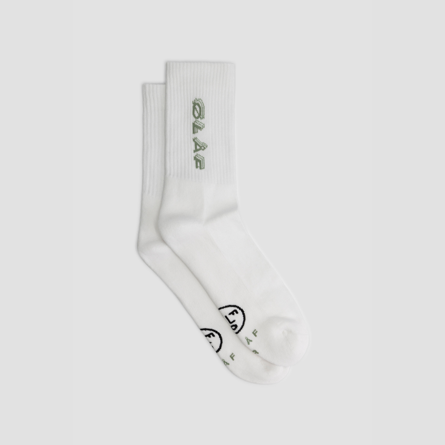 Triple Italic Socks - Off White / Sage