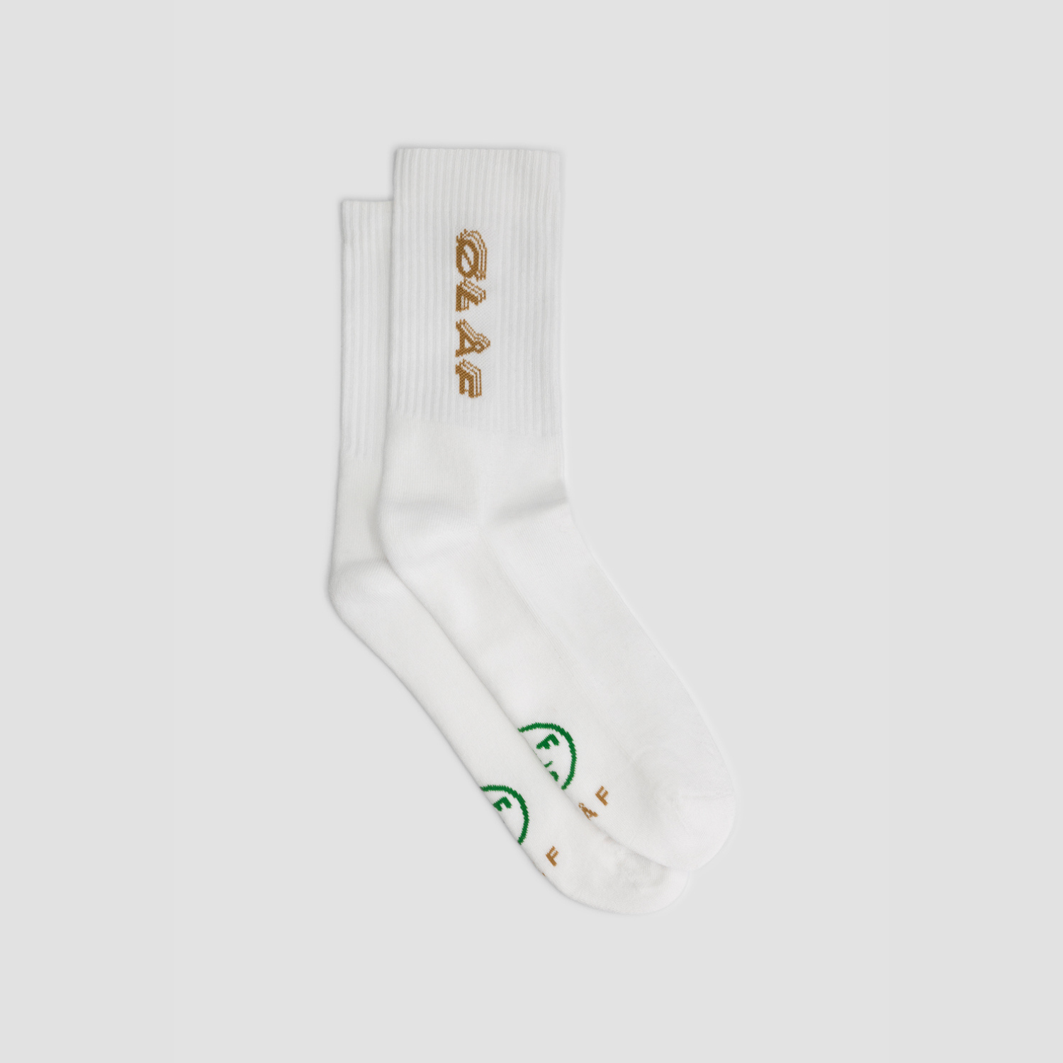Triple Italic Socks - Off White / Terracotta