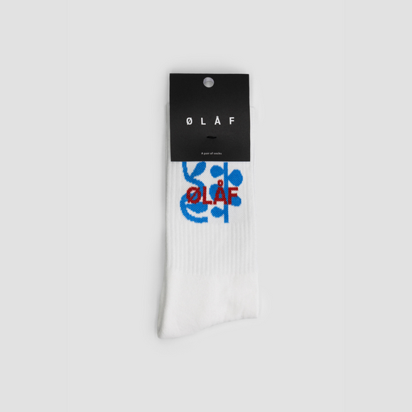 Vine Socks - White / Blue