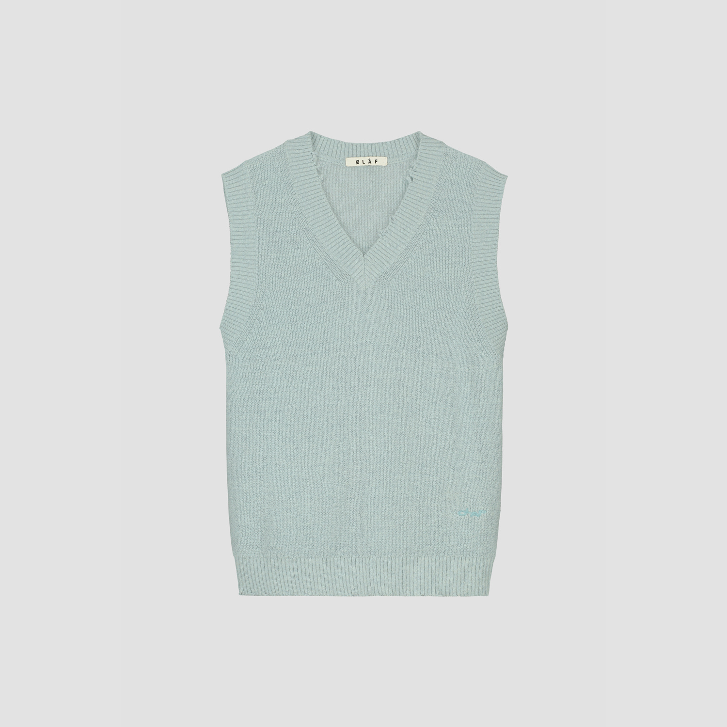 WMN Mohair Knitted Vest - Soft Blue