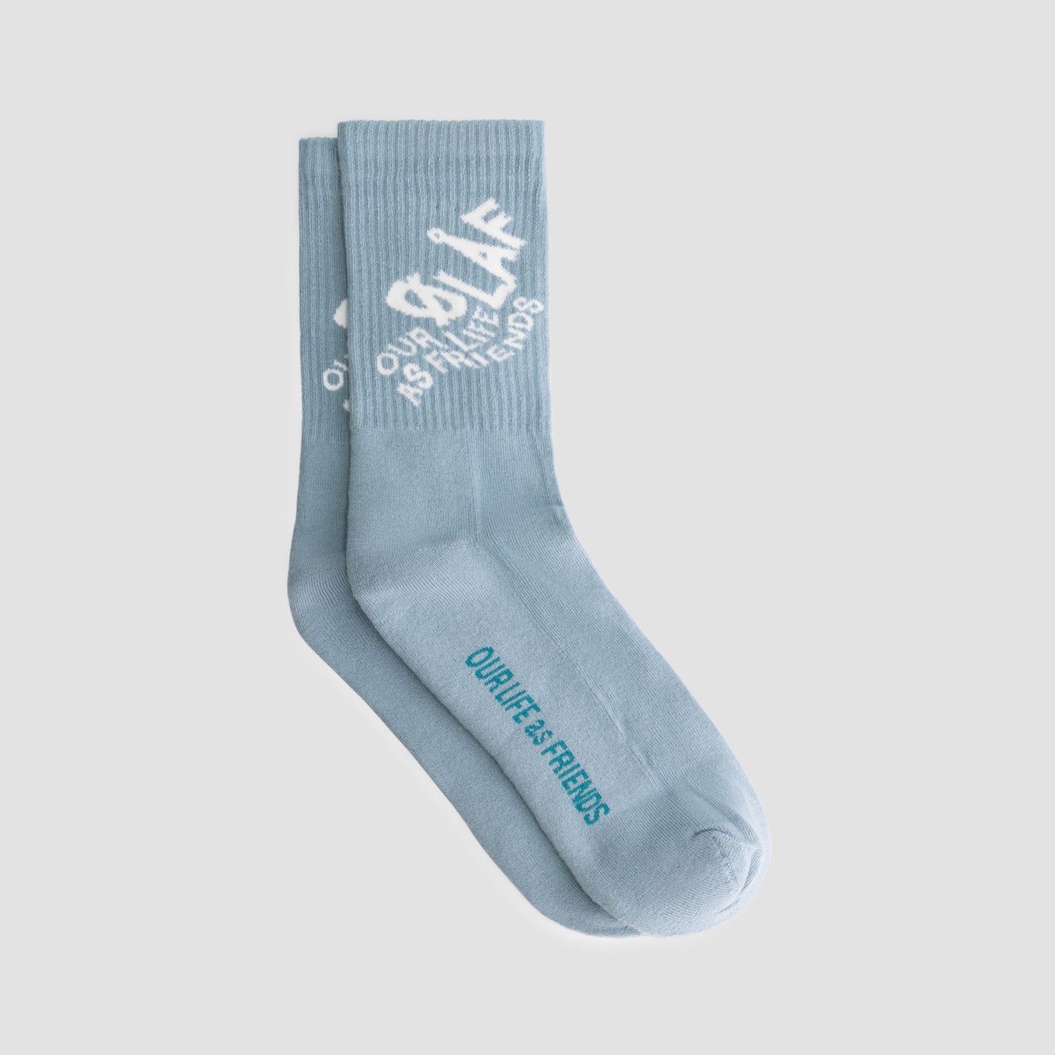Wavy Logo Socks - Sky Blue