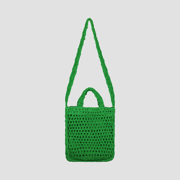 Crochet Tote Bag - Apple Green