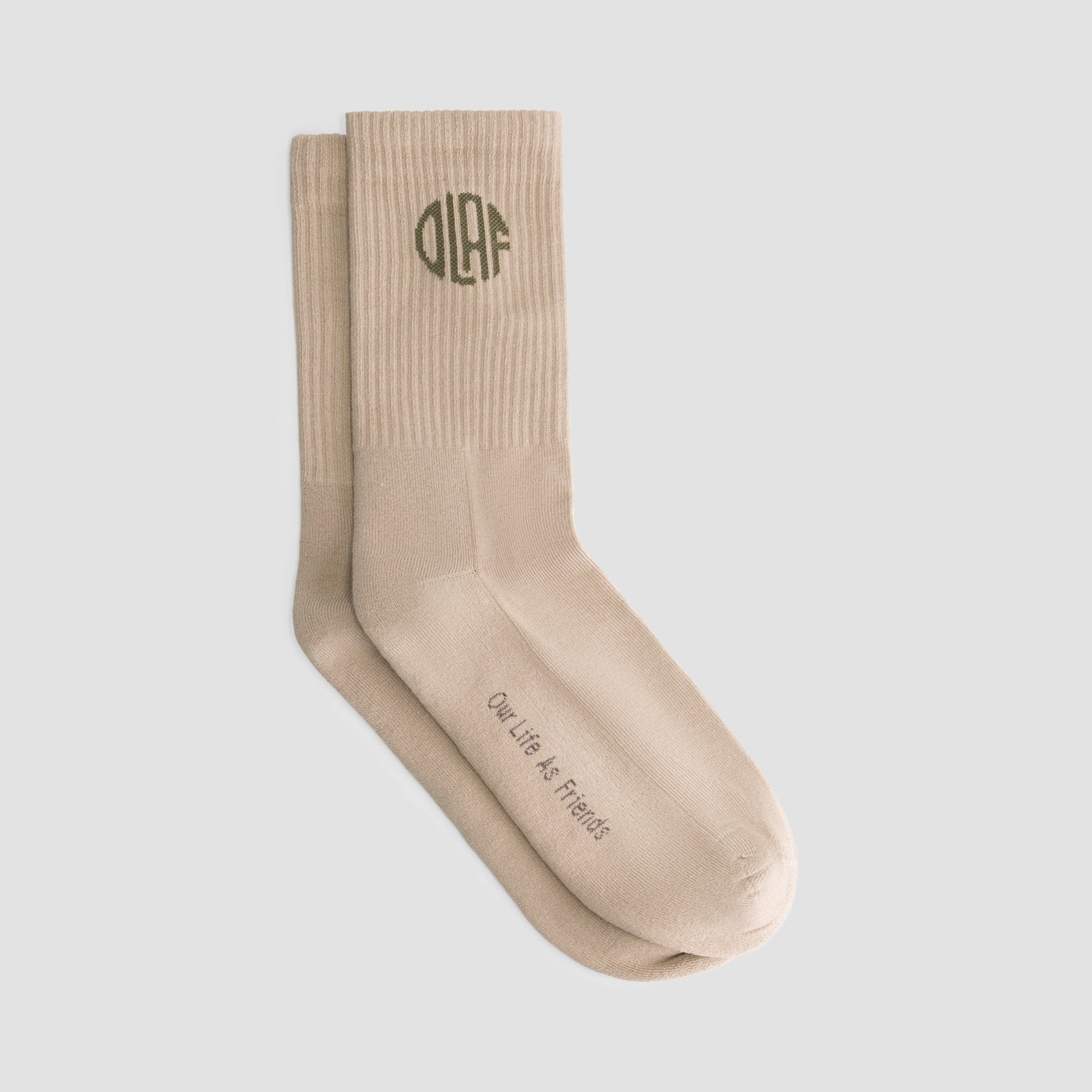 Circle Logo Sock - Light Khaki