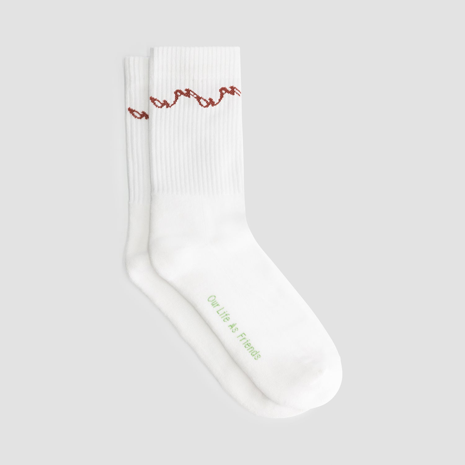 Wavy Drift Socks - Optical White