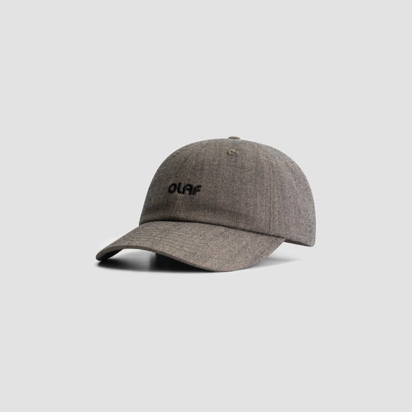 Wool Herringbone Cap - Brown