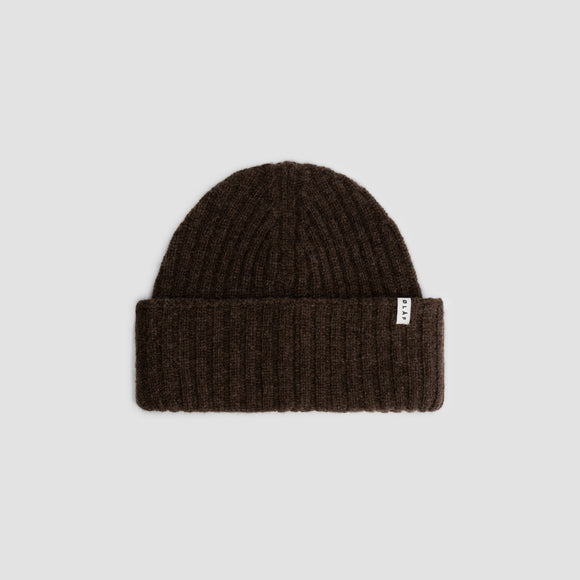 Wool Beanie - Brown Melange