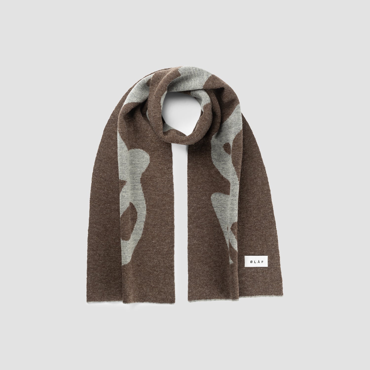 Wavy Drift Scarf - Brown/Grey