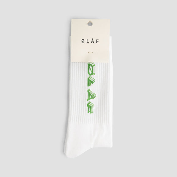 Triple Italic Socks - Optical White