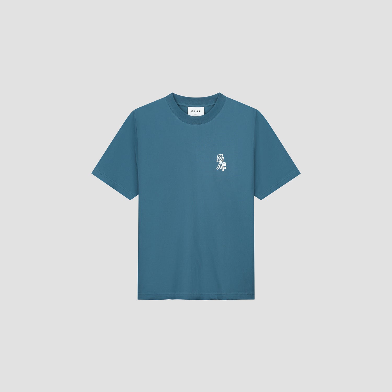 Layered Logo Tee - Ocean Blue – ØLÅF