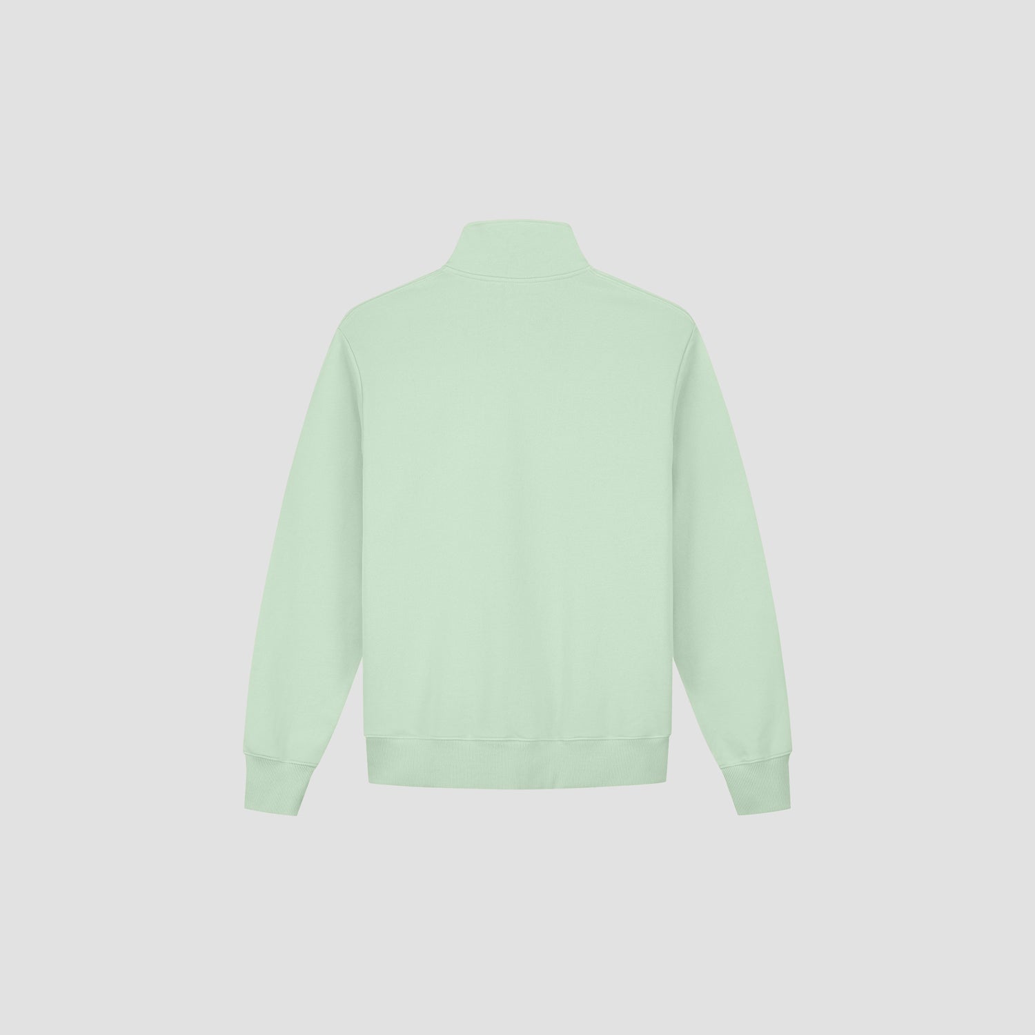 Block Zip Mockneck - Pale Green