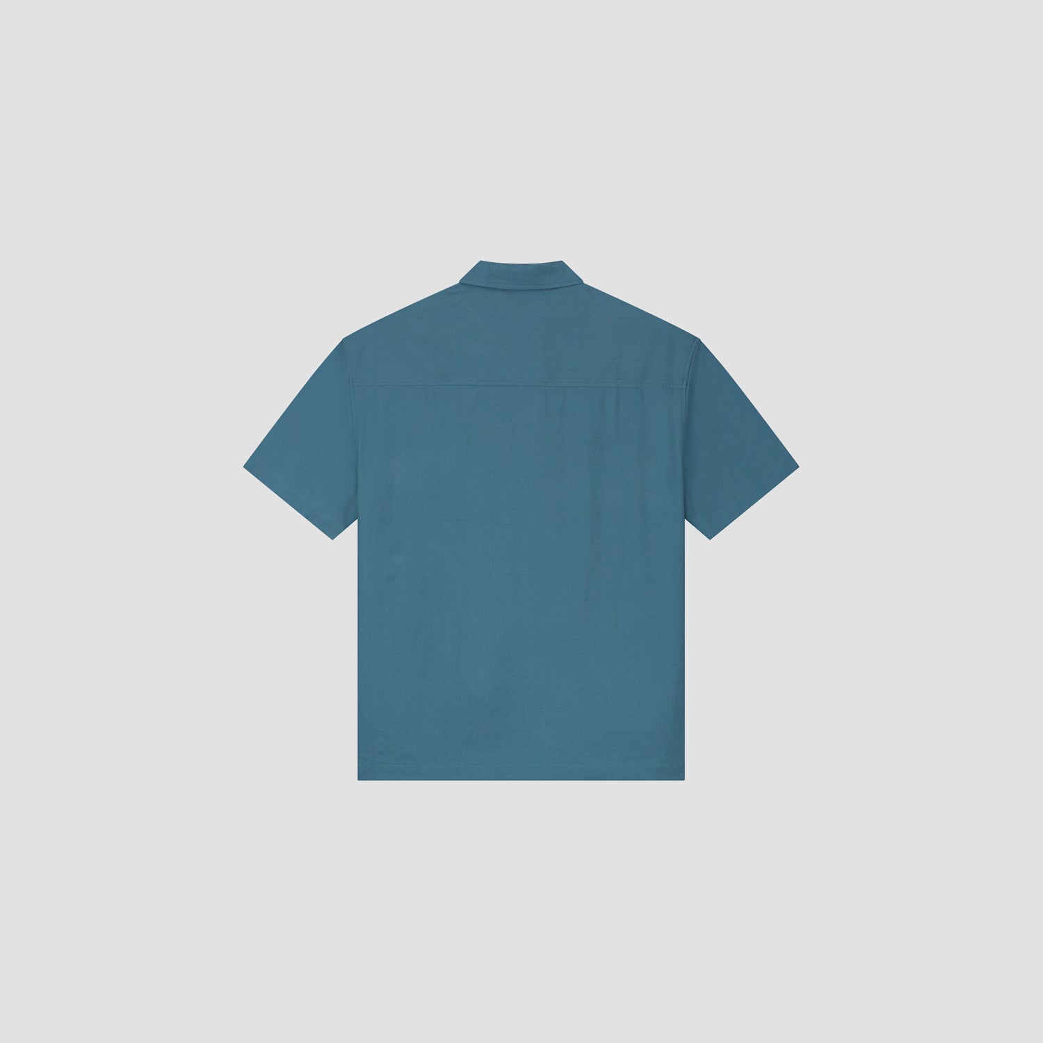 Cotton Linen SS Shirt - Ocean Blue