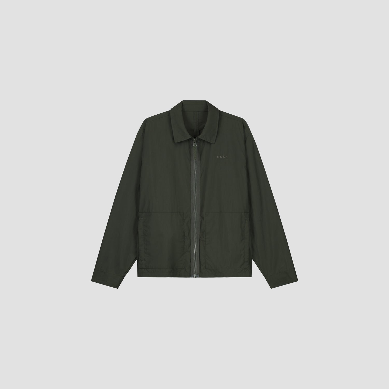 Nylon Zip Jacket - Pewter Green