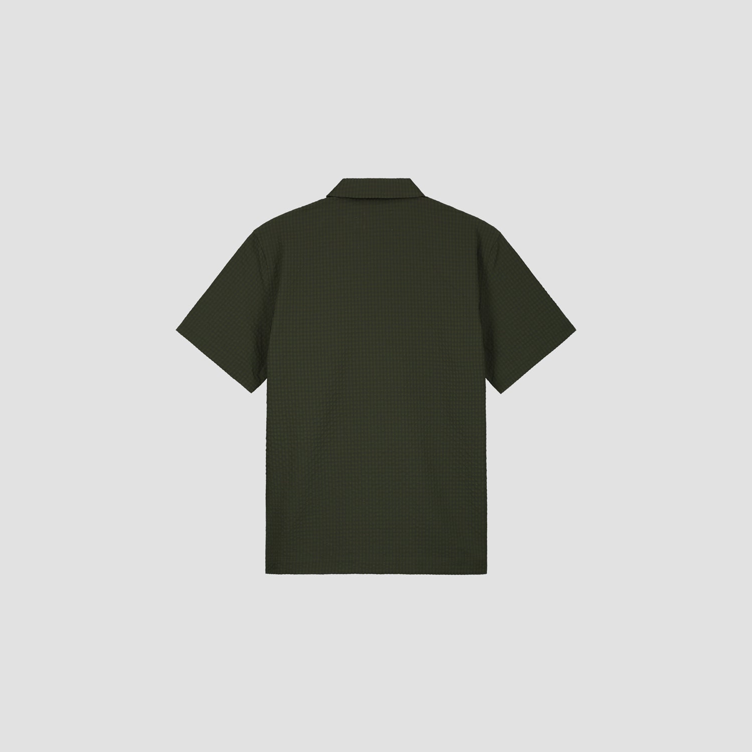 Seersucker Shirt SS - Dark Green