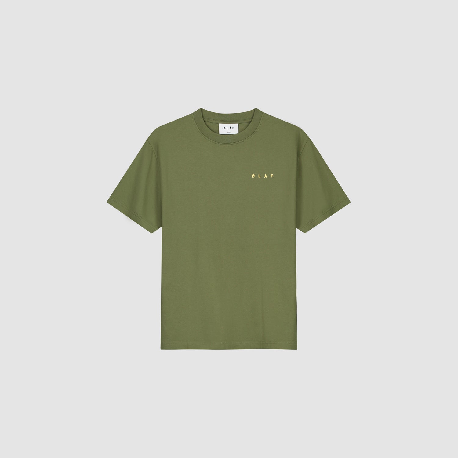 Scribble Face Tee - Light Olive