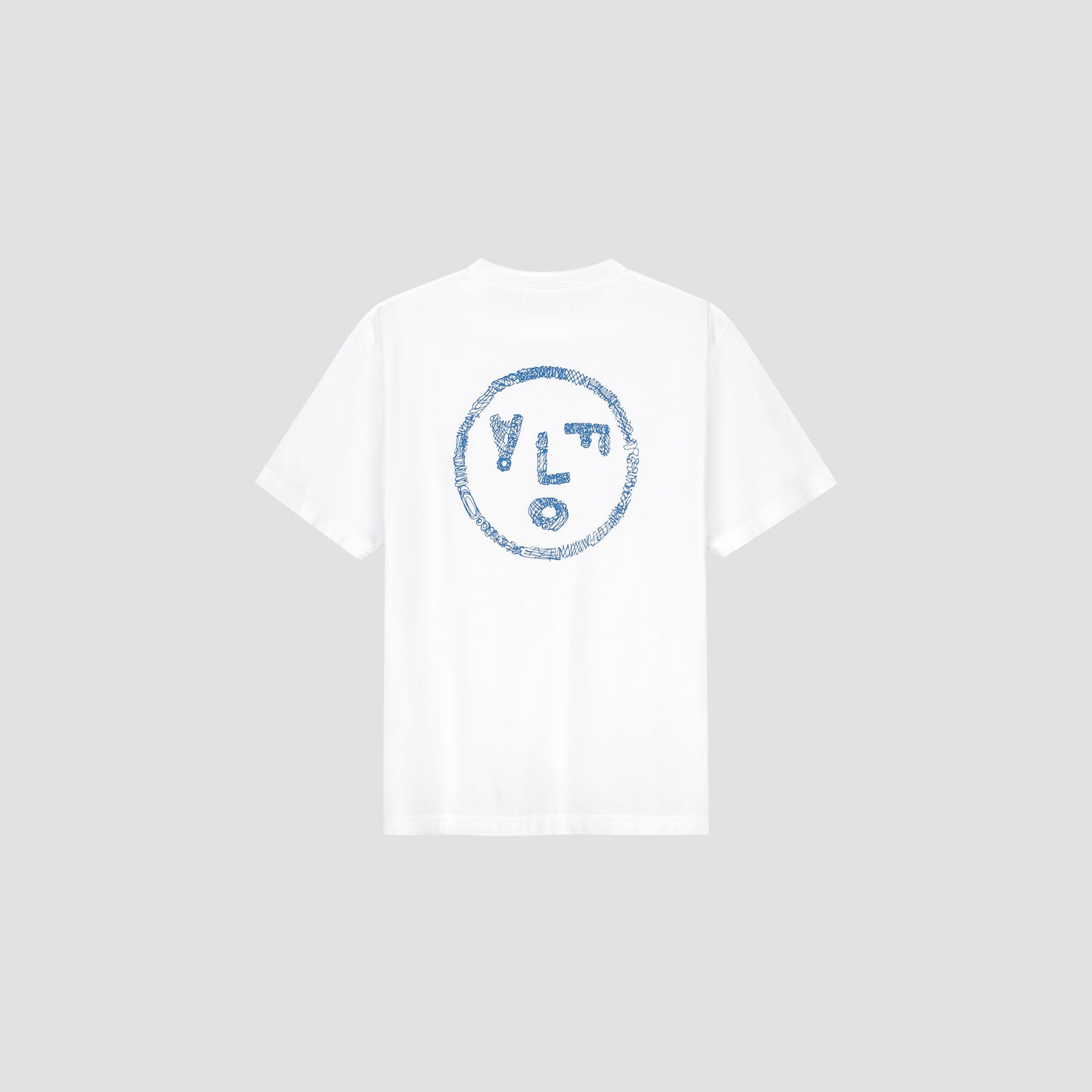 Scribble Face Tee - Optical White