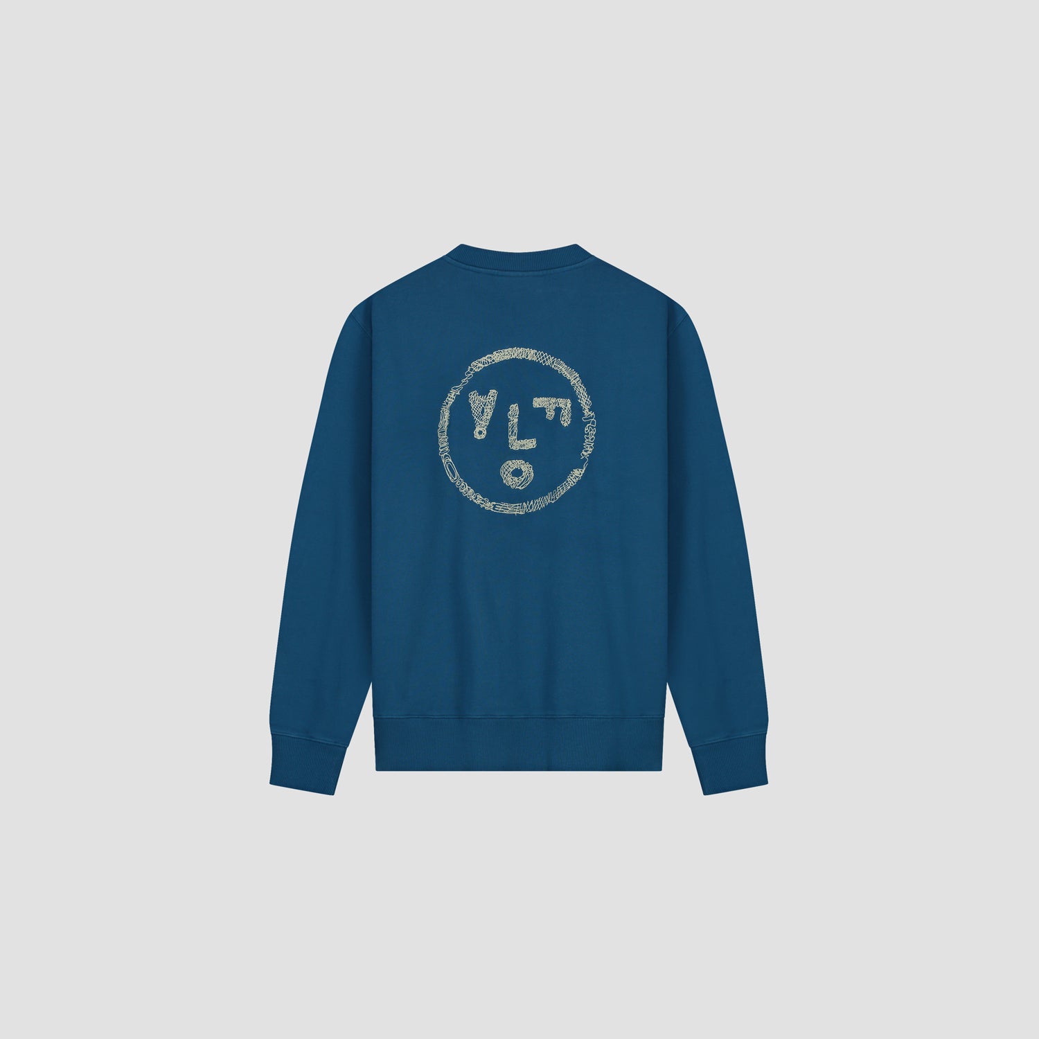 Scribble Face Crewneck - Neptunes Blue