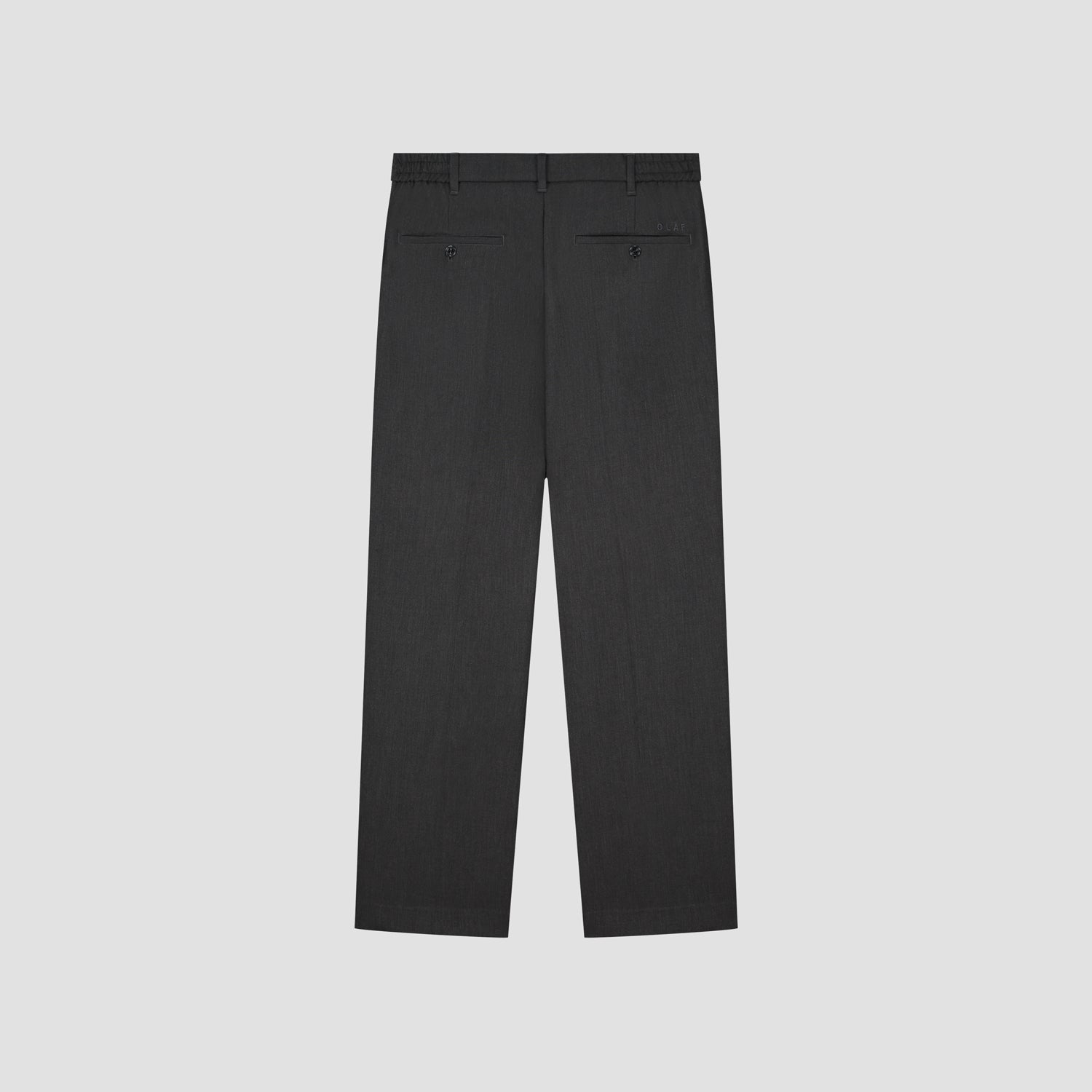 Tailored Pleated Pants - Grey Melange