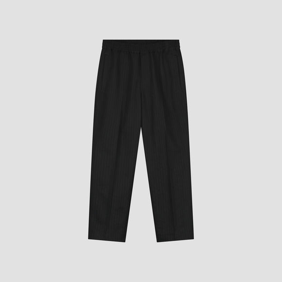 Pinstripe Slim Elasticated Trouser - Black/White