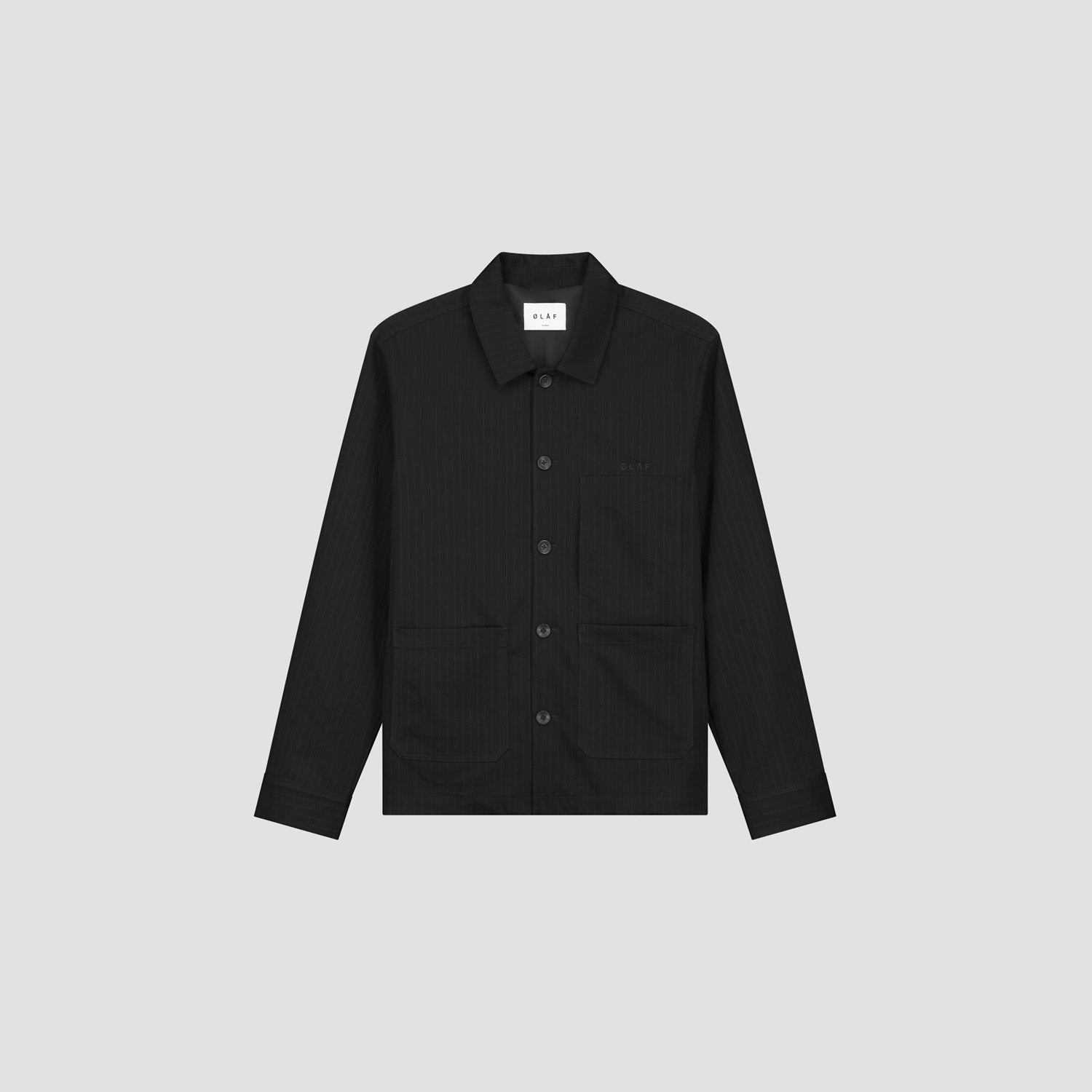 Pinstripe Workwear Jacket - Black/White