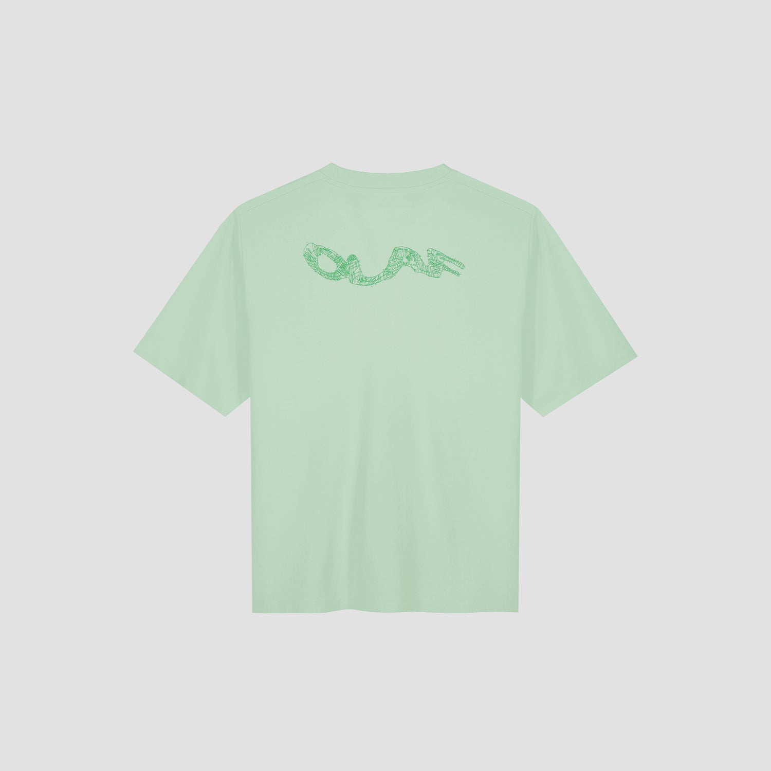 Wavy Drift Embro Tee - Pale Green