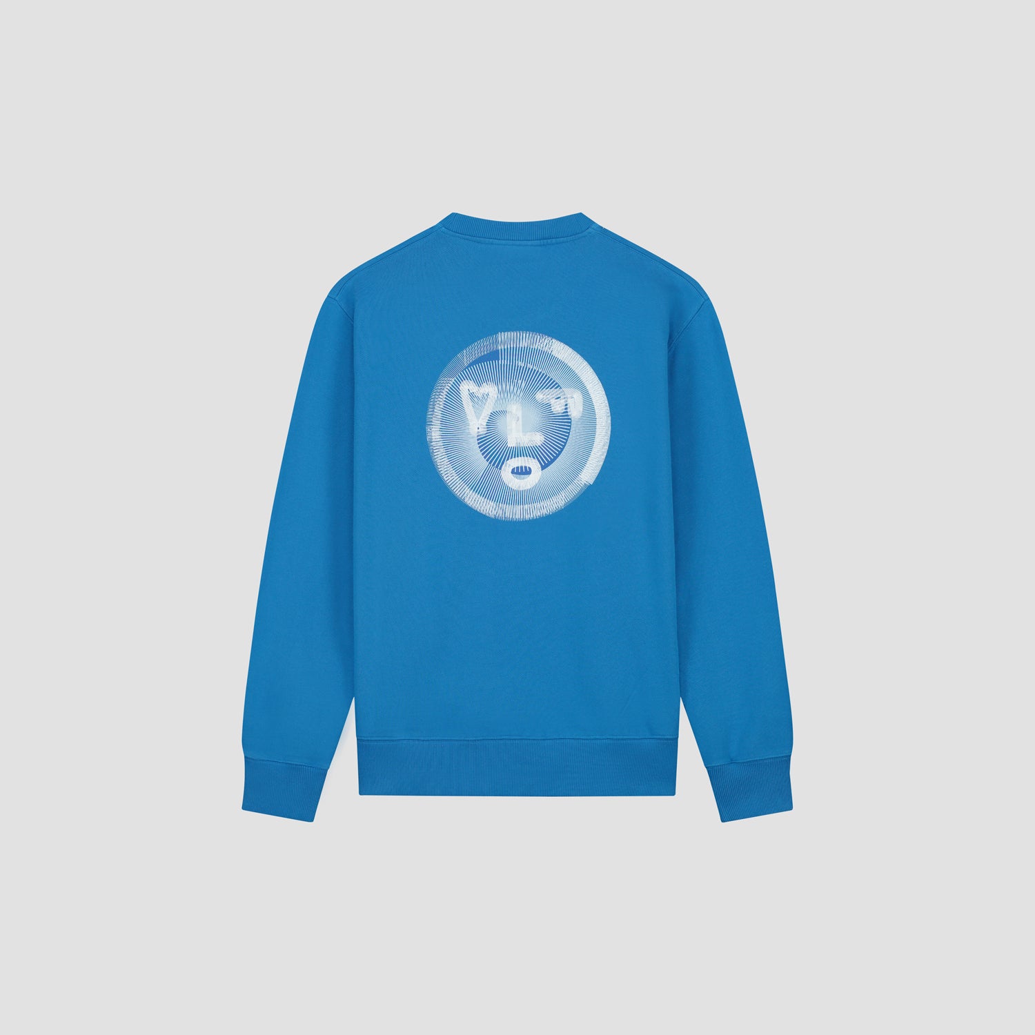 Spiral Face Crewneck - Bright Blue