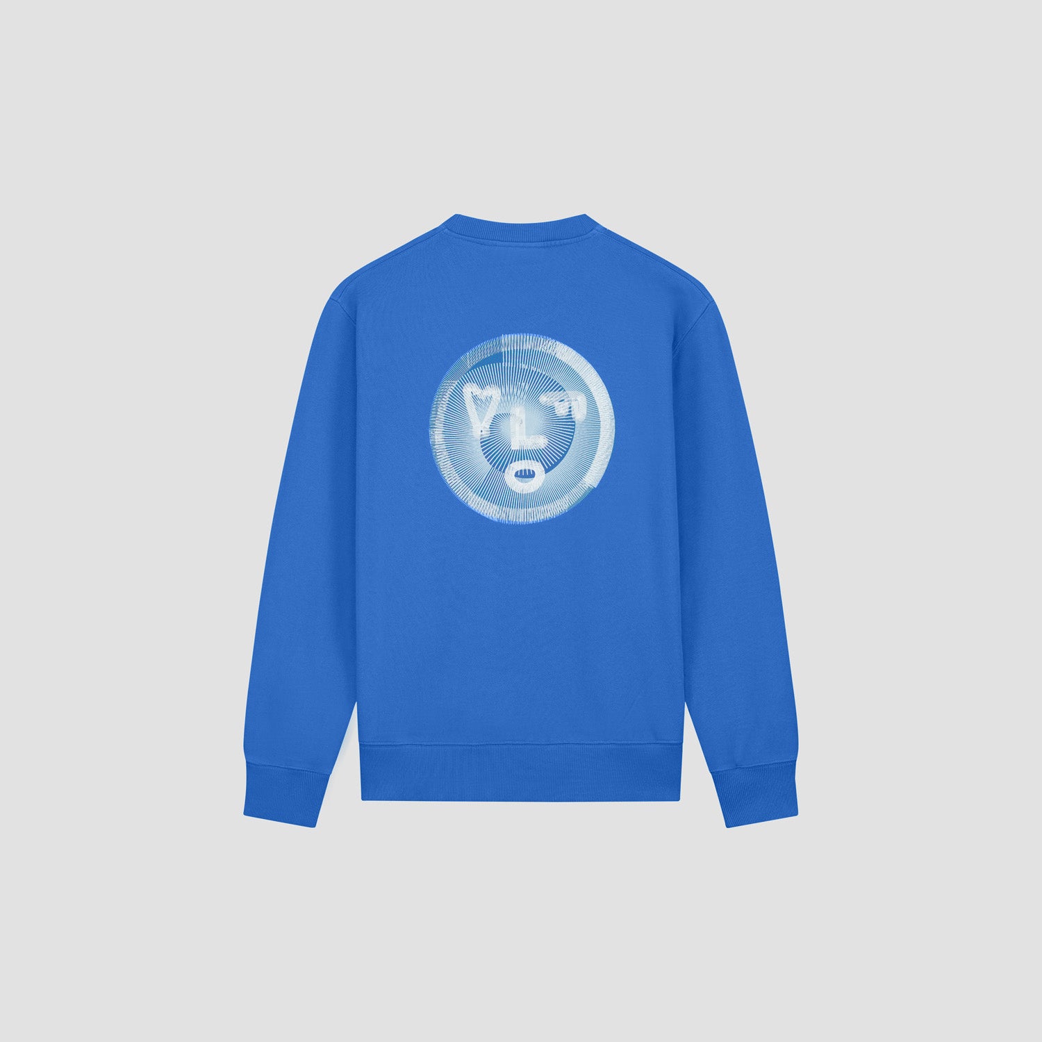 Spiral Face Crewneck - Bright Blue