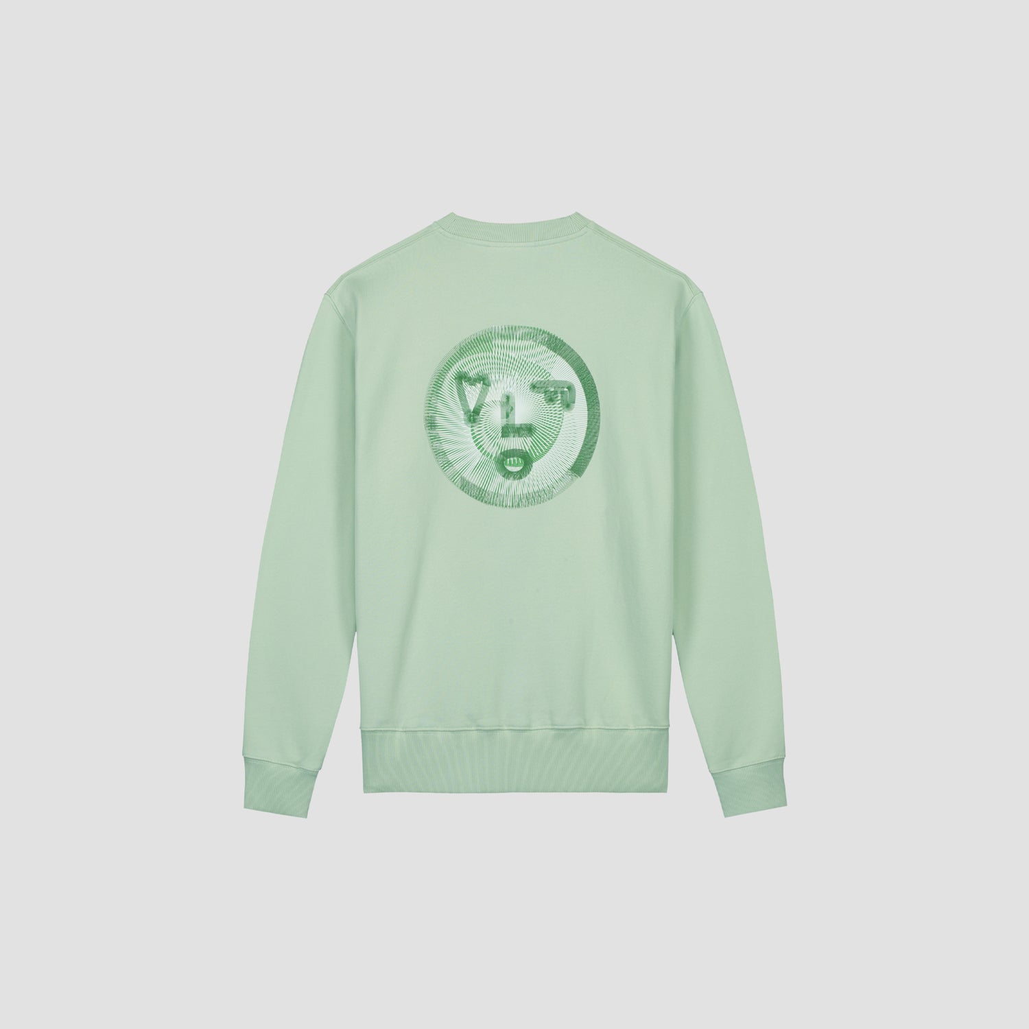 Spiral Face Crewneck - Pale Green