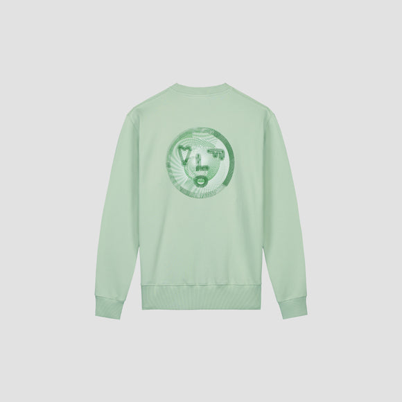 Spiral Face Crewneck - Pale Green