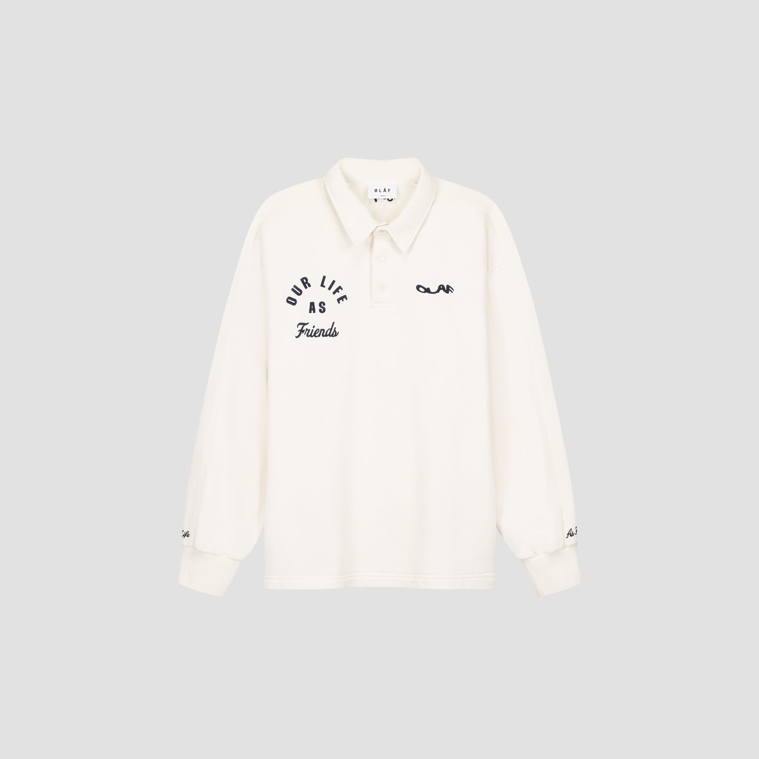 Varsity Polo Sweatshirt - Off White