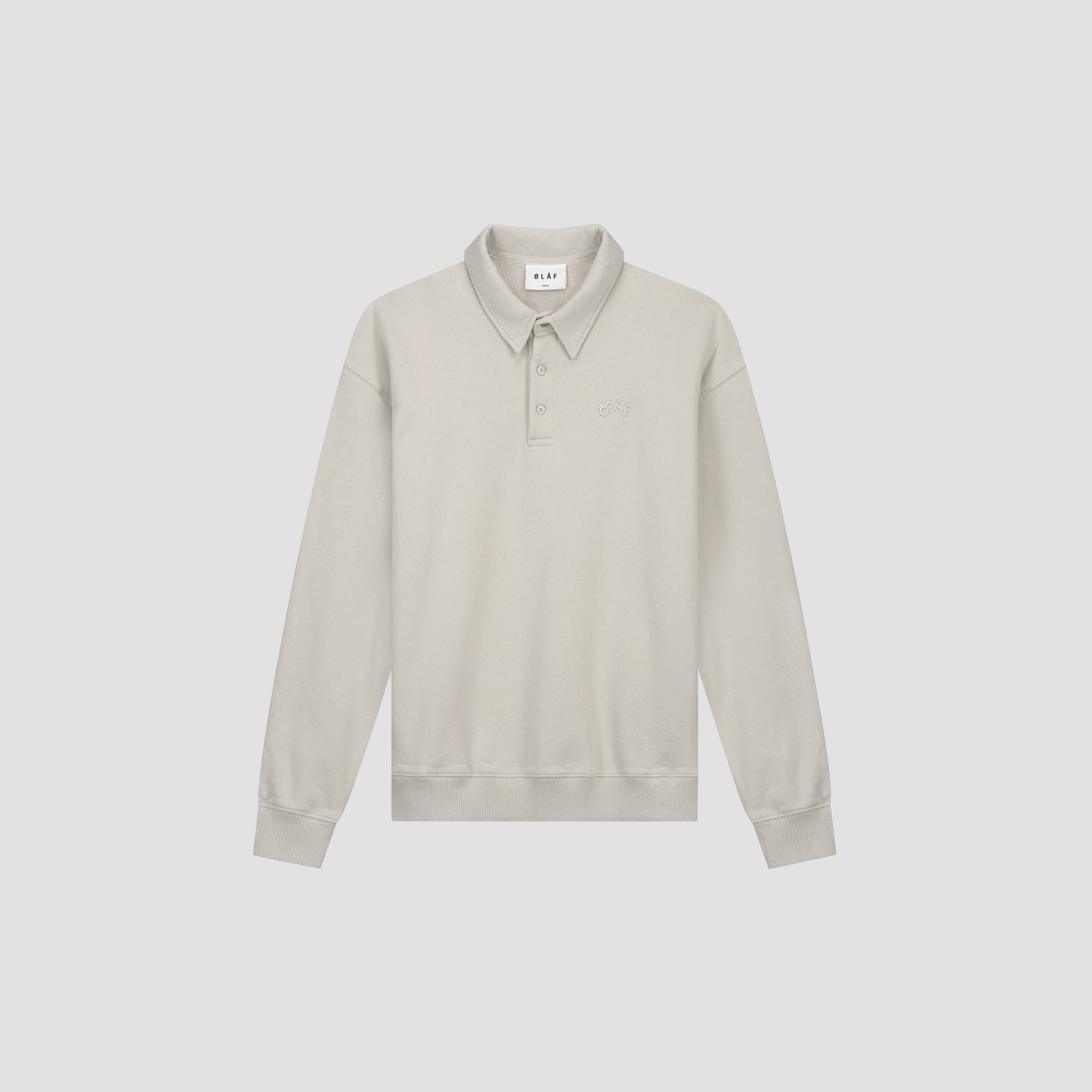 Signature Polo Sweatshirt - Cement