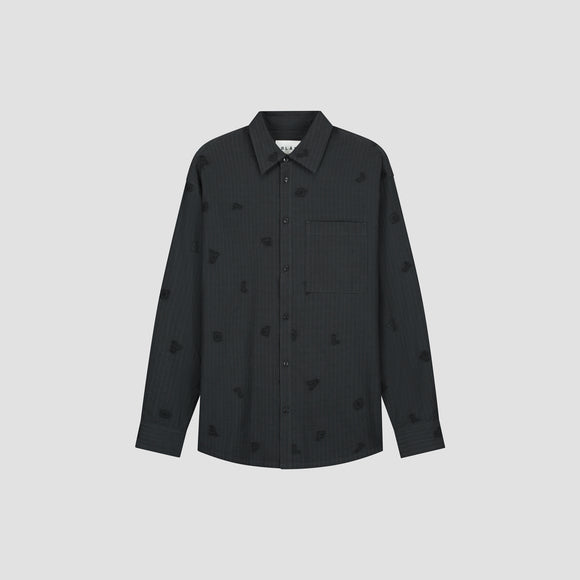 Embro Logo Stripe Shirt - Black / Grey