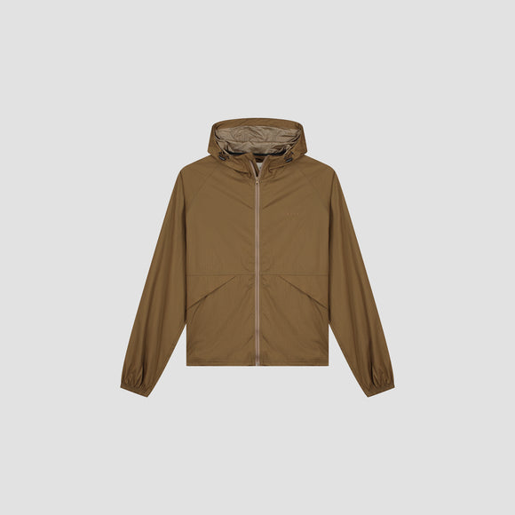 Hooded Windbreaker - Moss Brown