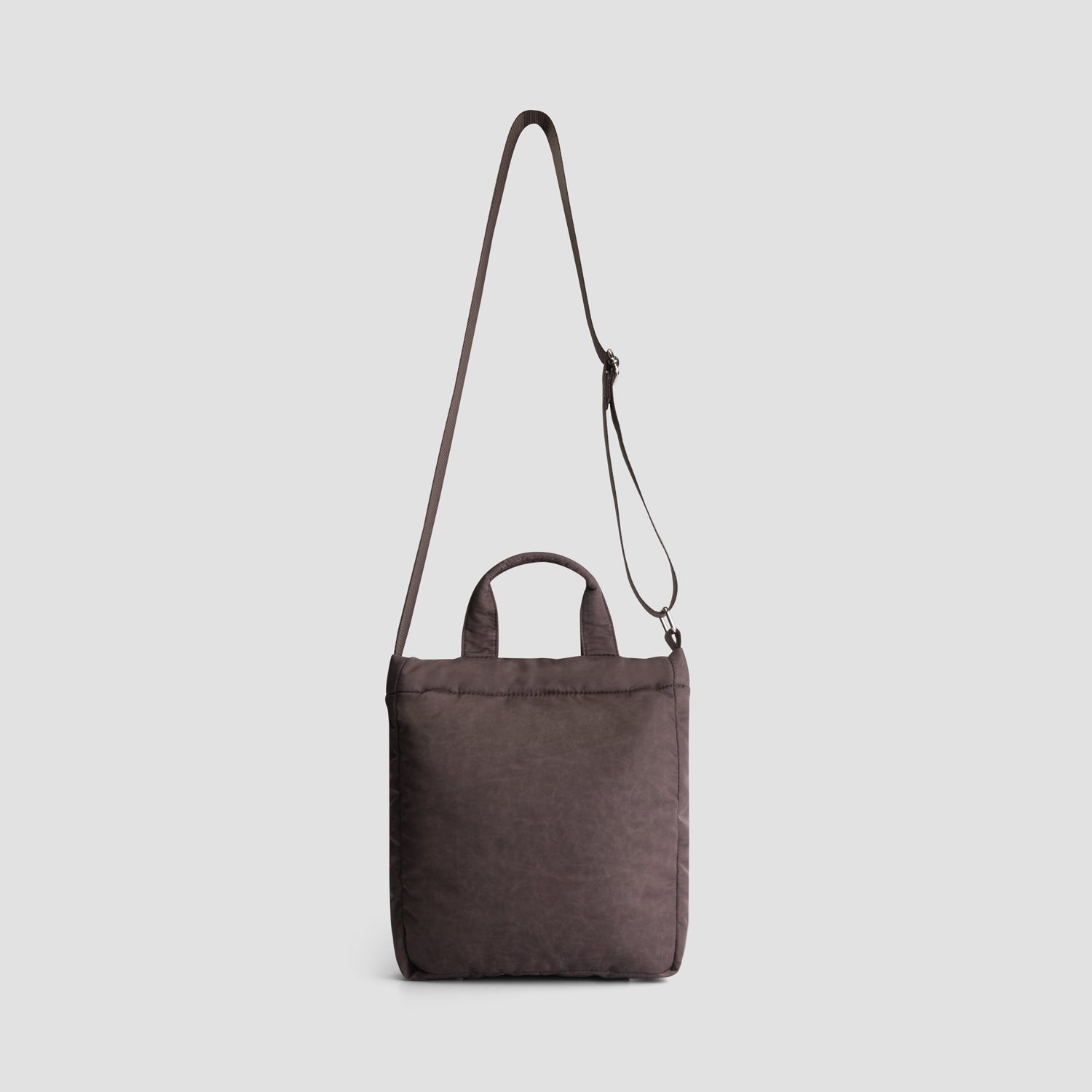 Nylon Mini Tote - Dark Brown