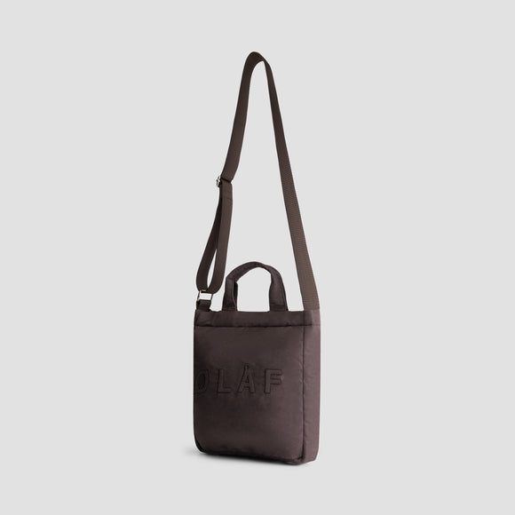 Nylon Mini Tote - Dark Brown