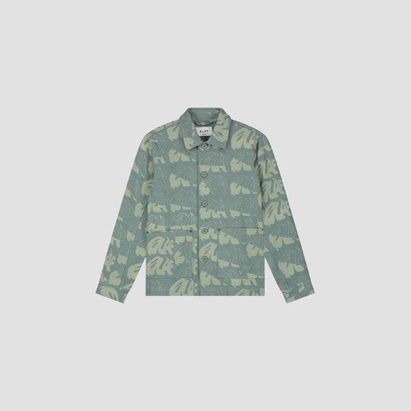 AOP Blur Workwear Jacket - Washed Green