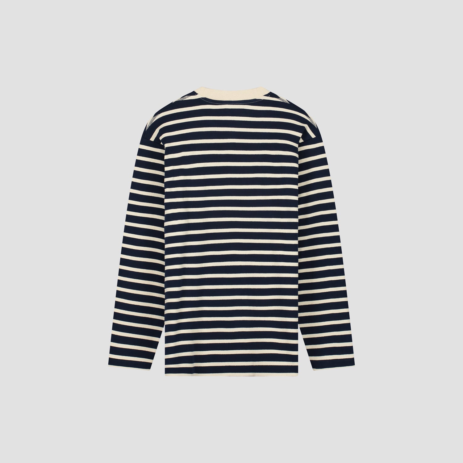 Stripe Sweatshirt - Navy / Off White